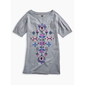 NEW Tea Collection Toddler Girls Size 4 Heather Grey Dakota Graphic Dress